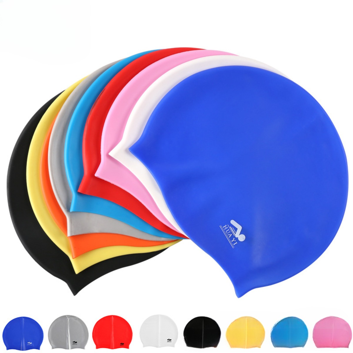 Swim Hat Silicone - Bonnet de bain élastique en Silicone,